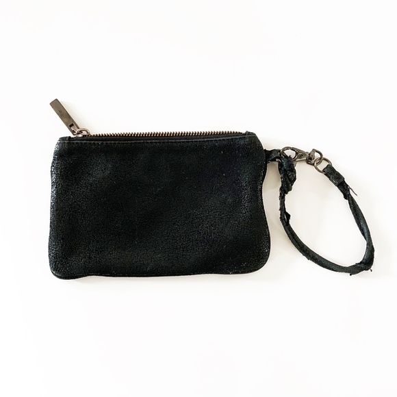 Tory Burch Leather Wristlet Wallet - Black/Silver - Picture 2 of 5